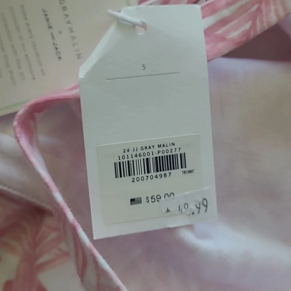 Graymalin × Janie and Jack Pink Leaf Print Dress Size 5